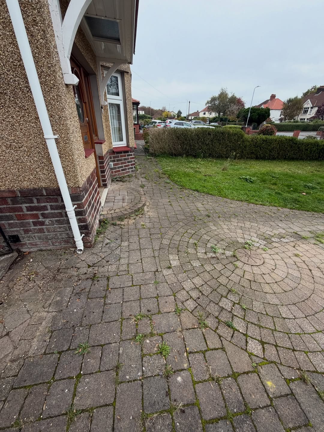 Mossy circular driveway