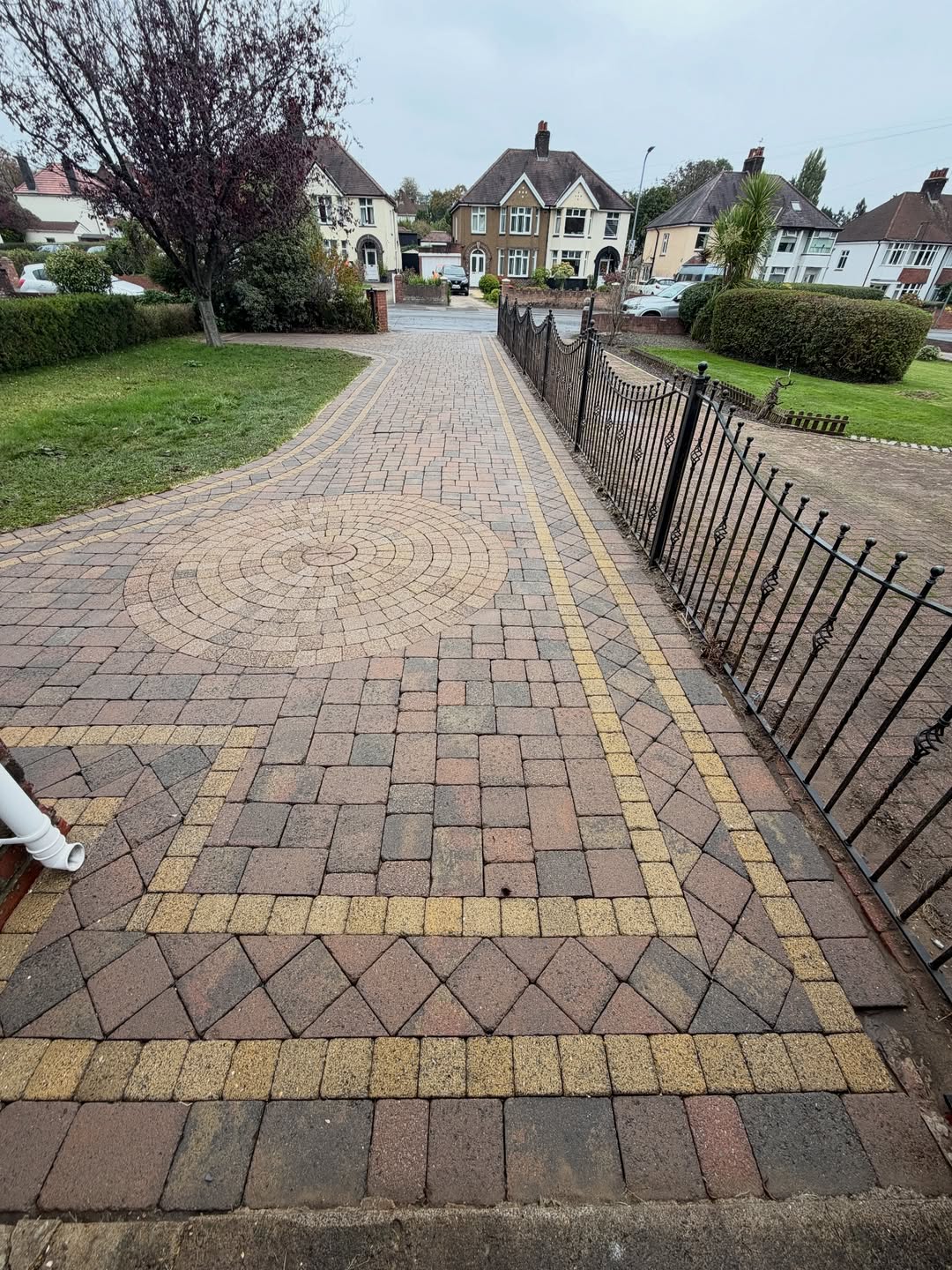 Street-facing driveway after cleaning