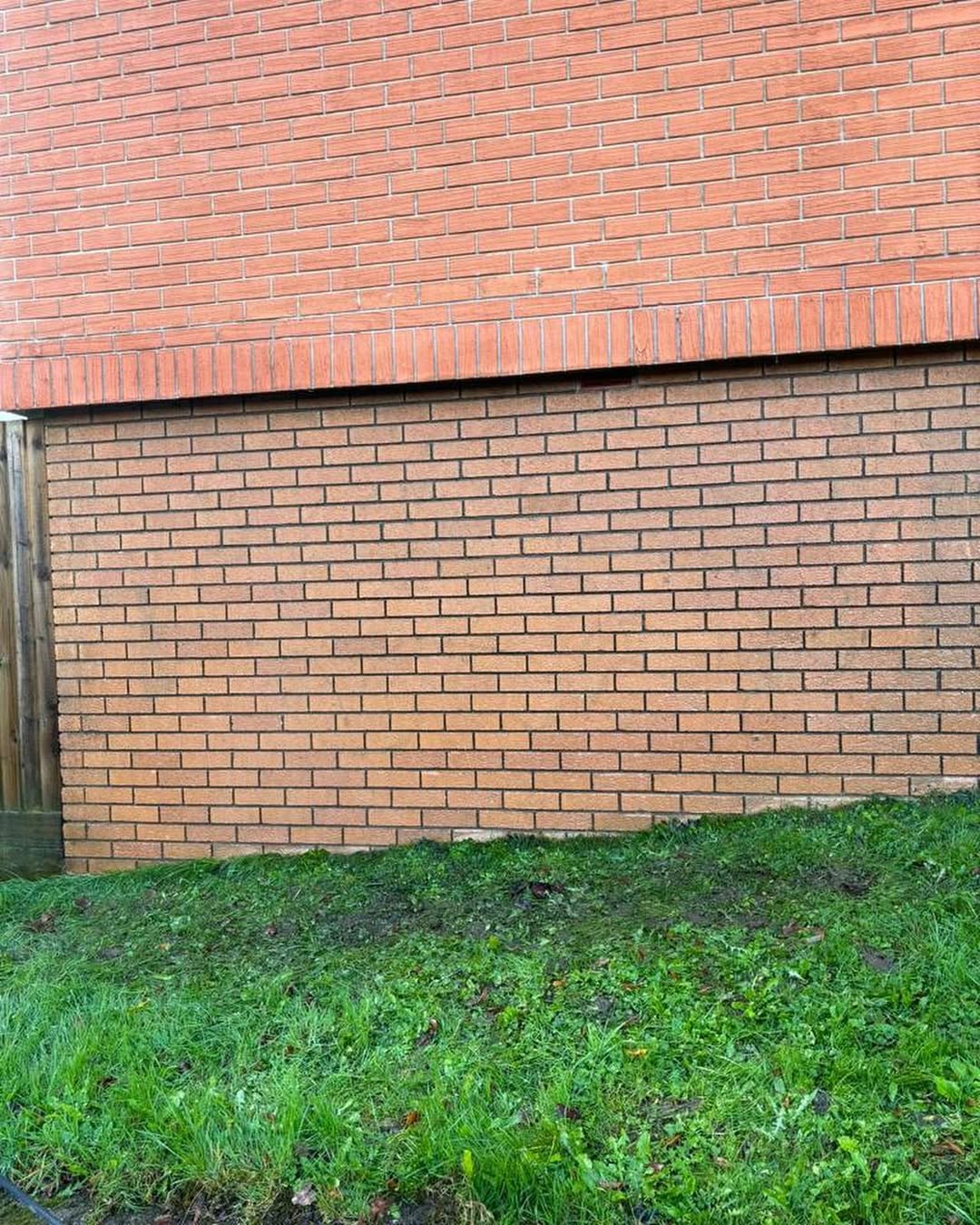 Clean brick wall after removal